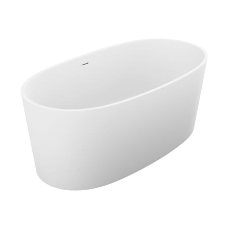 Anzzi Roccia 5.1 ft. Solid Surface Freestanding Bathtub in Matte White FT-AZ505